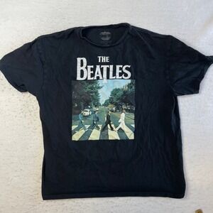 The Beatles Graphic T-Shirt Mens XL Black Abbey Road Road Crossing Band Tee 2022